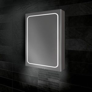 HIB Vapor 50 LED Illuminated Aluminium Mirror Cabinet