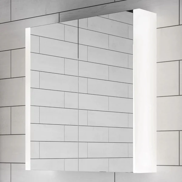 HIB Paragon 60 LED Illuminated Aluminium Mirror Cabinet