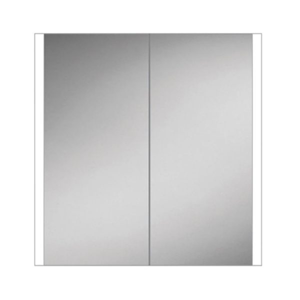 HIB Paragon 80 LED Illuminated Aluminium Mirror Cabinet - Image 2