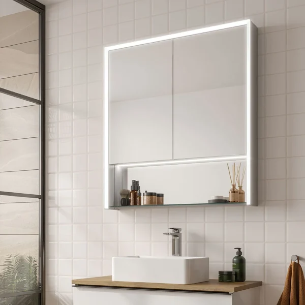 HIB Verve 80 LED Illuminated Mirror Cabinet