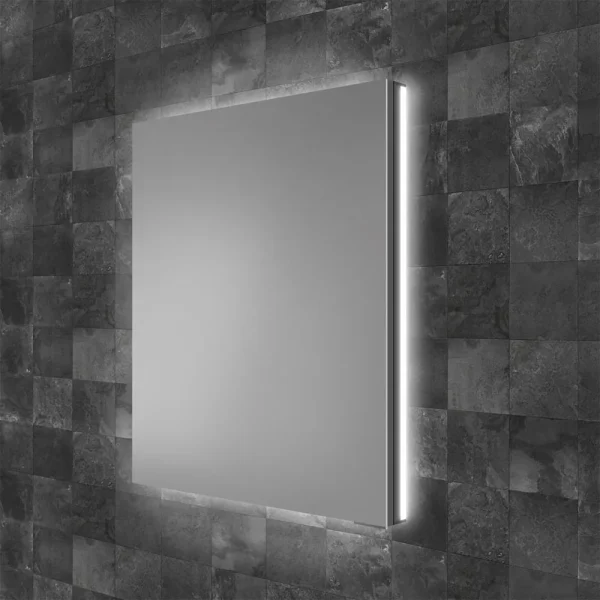 HIB Atrium 50 Semi Recessed LED Aluminium Mirror Cabinet