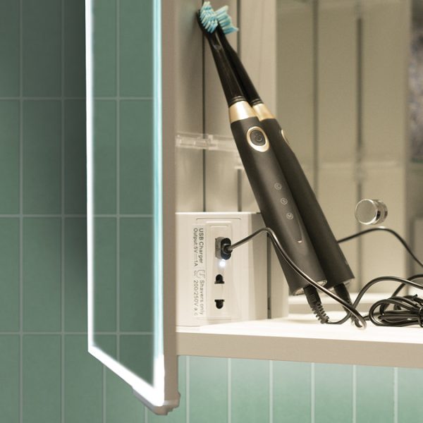 HIB Exos 60 LED Illuminated Mirror Cabinet - Image 4