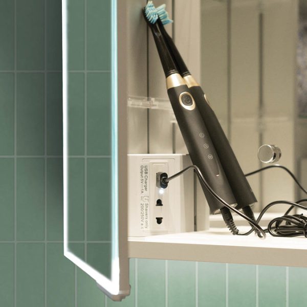 HIB Exos 80 LED Illuminated Mirror Cabinet - Image 2