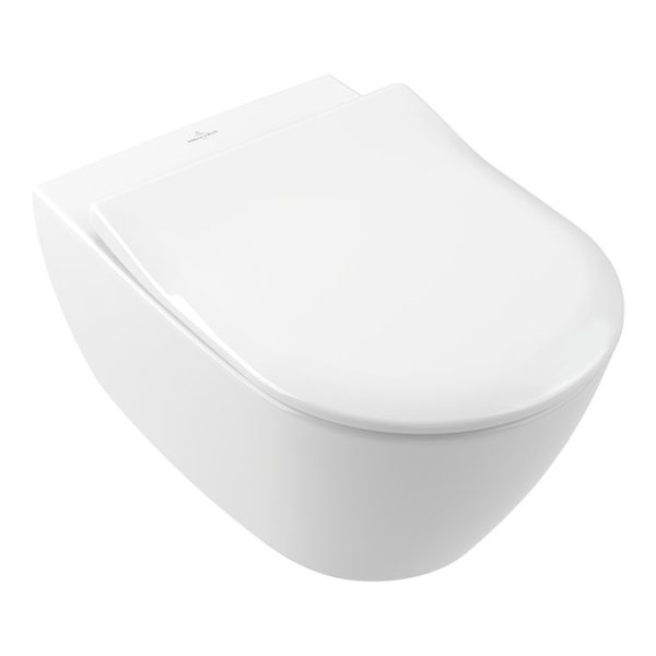 Villeroy & Boch ViPro 2.0 Toilet Frame with Matt Black Flush Plate + Subway 2.0 Wall Hung Toilet - Image 6