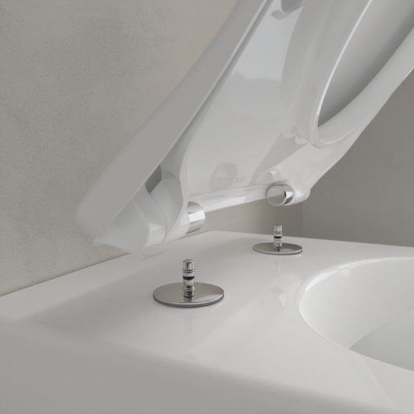 Villeroy & Boch ViPro 2.0 Toilet Frame with Matt Black Flush Plate + Subway 2.0 Wall Hung Toilet - Image 2