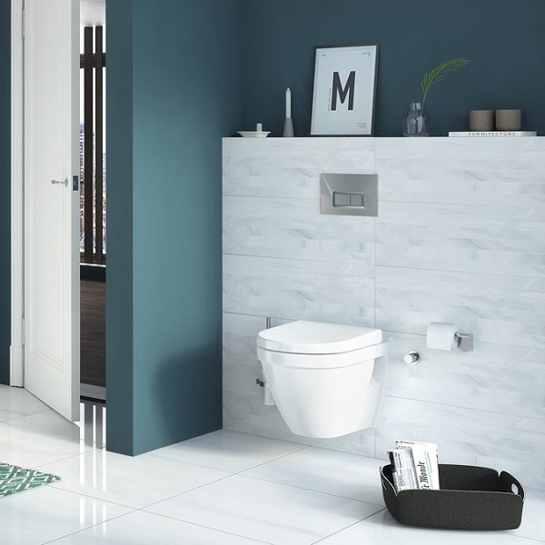 VitrA S50 Wall Hung Toilet + Soft Close Seat - Image 6