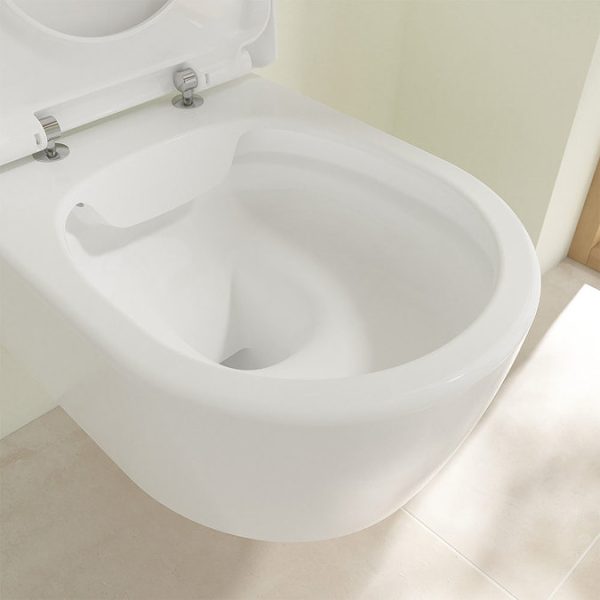 Villeroy and Boch Avento DirectFlush Rimless Wall Hung Toilet w/ Soft Close Seat - Image 3