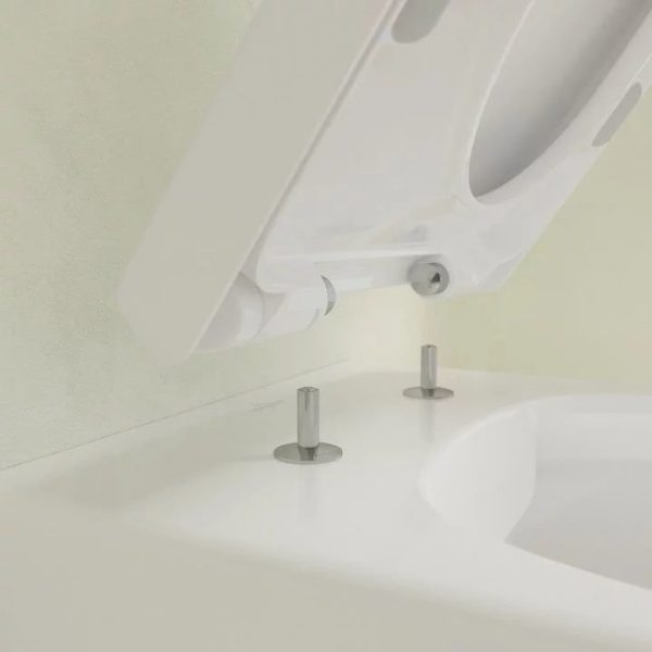 Villeroy and Boch Avento DirectFlush Rimless Wall Hung Toilet w/ Soft Close Seat - Image 4