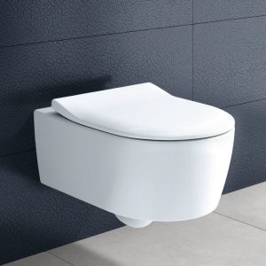 Villeroy and Boch Avento DirectFlush Rimless Wall Hung Toilet w/ Slim Soft Close Seat