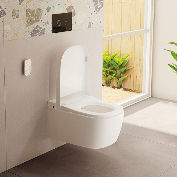 VitrA V Care Smart Wall Hung Comfort Model Toilet and Soft Close Seat - Image 3