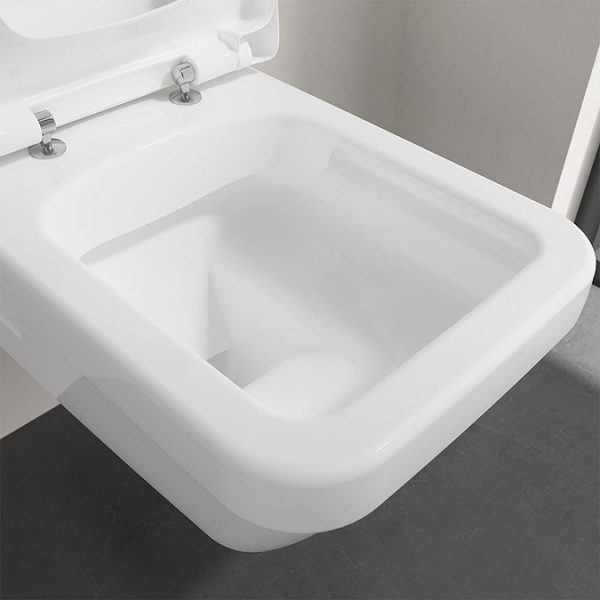Villeroy and Boch Architectura DirectFlush Rimless Wall Hung Toilet + Soft Close Seat - Image 5