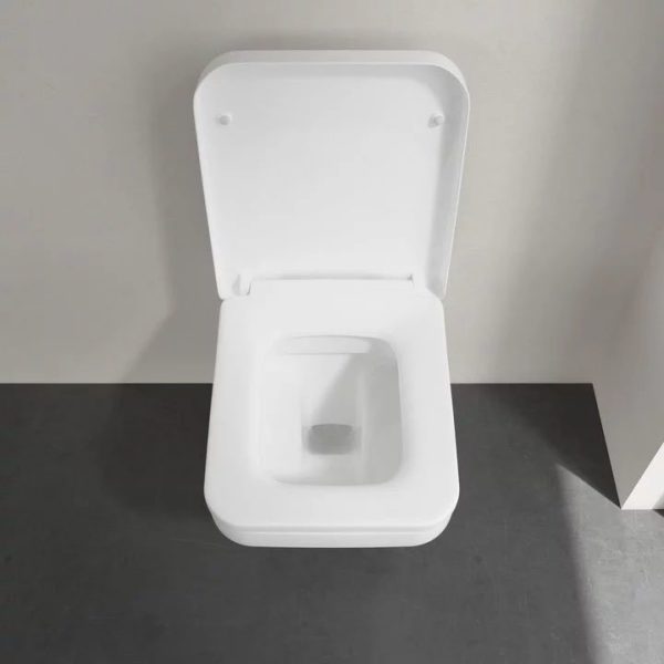 Villeroy and Boch Architectura DirectFlush Rimless Wall Hung Toilet + Soft Close Seat - Image 6
