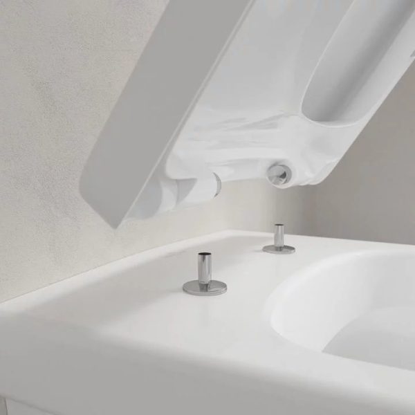 Villeroy and Boch Architectura DirectFlush Rimless Wall Hung Toilet + Soft Close Seat - Image 7