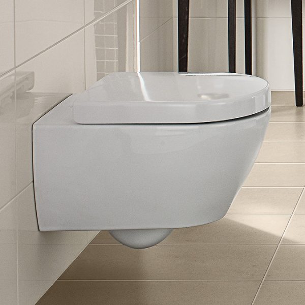 Villeroy and Boch Subway 2.0 DirectFlush Rimless Wall Hung Toilet + Soft Close Seat - Image 2