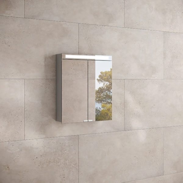 Keuco Royal Eone 600mm LED Illuminated Double Mirror Cabinet - Image 2