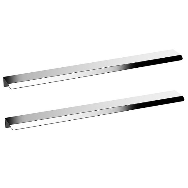 Venice Fluted 600mm Grey Vanity Unit   Wall Hung 2 Drawer Unit with Chrome Handles - Image 2