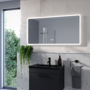 Toreno 1200 x 600mm Ambient Colour Change LED Bluetooth Mirror with Touch Sensor and Anti Fog