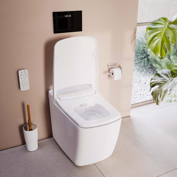 VitrA V Care Prime Smart Back to Wall Toilet and Seat - Image 3
