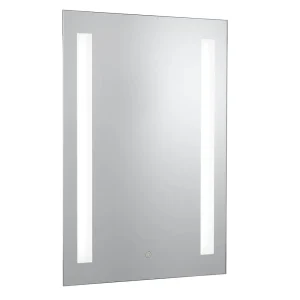 Searchlight Illuminated 2 Light Touch Bathroom Mirror with Shaver Socket