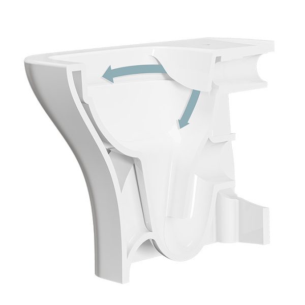 VitrA Evi Square Rimless Back to Wall Toilet with Soft Close Seat - Image 3