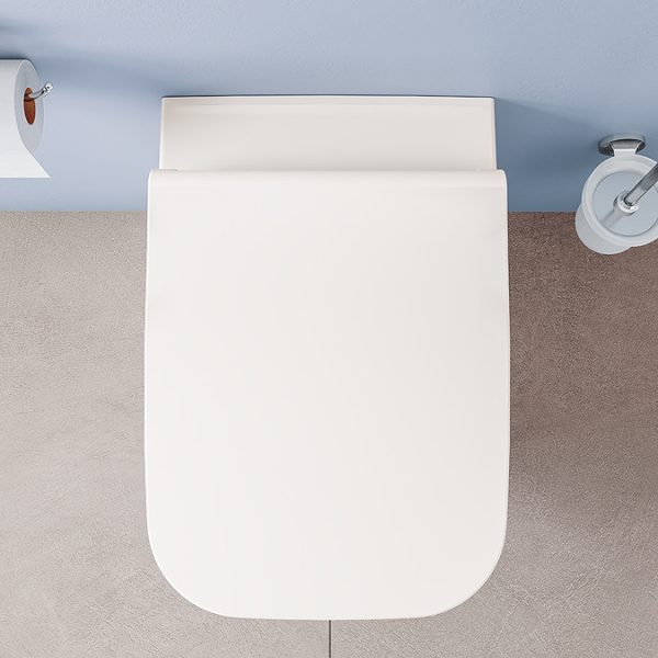 VitrA Evi Square Rimless Back to Wall Toilet with Soft Close Seat - Image 17