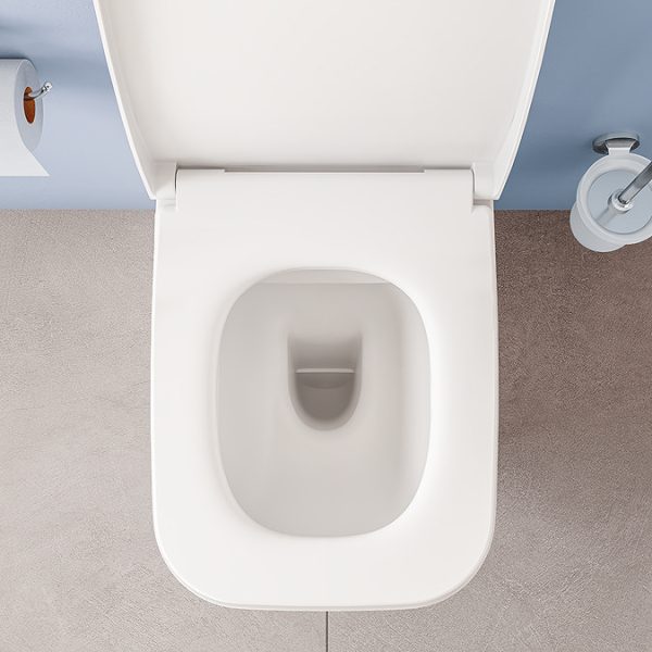 VitrA Evi Square Rimless Back to Wall Toilet with Soft Close Seat - Image 18