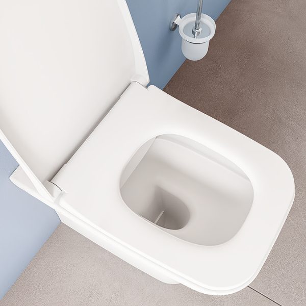 VitrA Evi Square Rimless Back to Wall Toilet with Soft Close Seat - Image 9