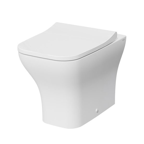 VitrA Evi Square Rimless Back to Wall Toilet with Soft Close Seat - Image 5
