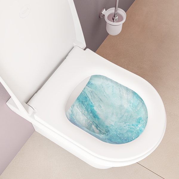 VitrA Evi Round Rimless Back to Wall Toilet with Soft Close Seat - Image 17