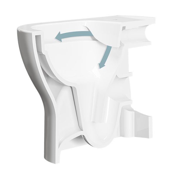 VitrA Evi Round Rimless Back to Wall Toilet with Soft Close Seat - Image 4