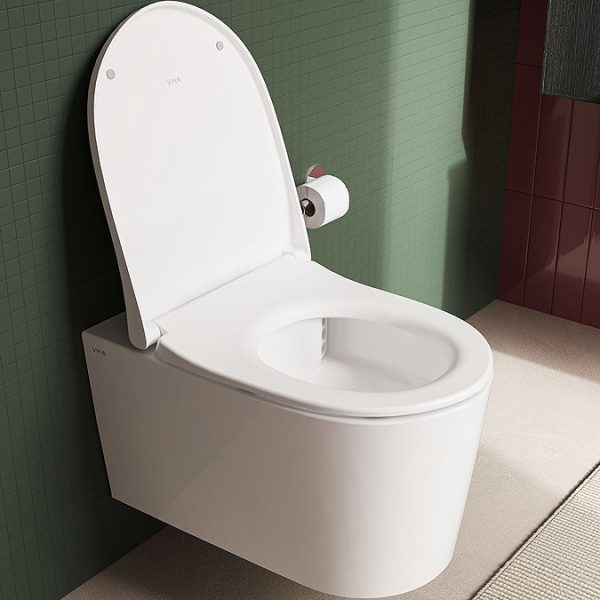 VitrA Sonic Flush Rimless Wall Hung Toilet + Soft Close Seat - Image 7