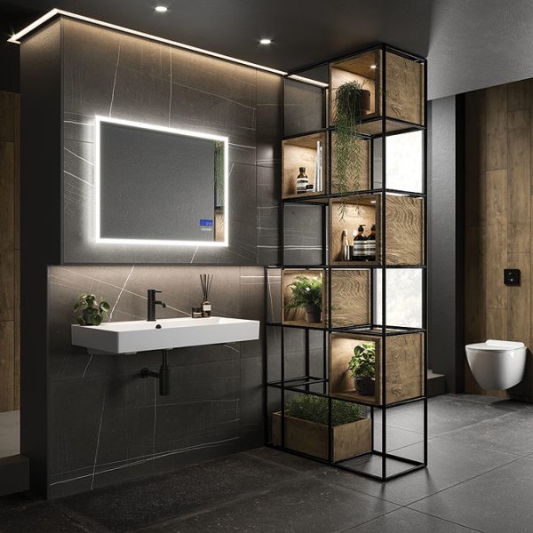 HIB Globe Plus 80 Bluetooth LED Illuminated Mirror - Image 2