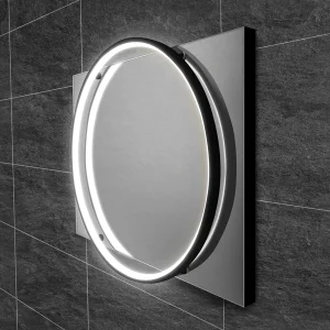 HIB Solas 50 LED Illuminated Mirror (Matt Black Frame)