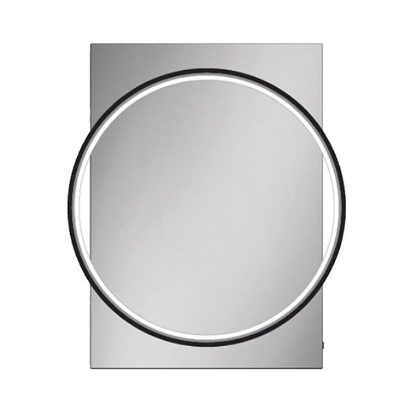 HIB Solas 60 LED Illuminated Mirror (Matt Black Frame) - Image 2