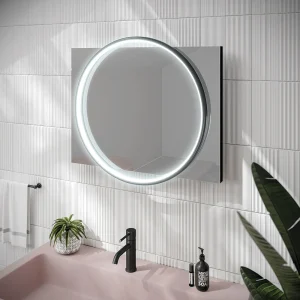 HIB Solas 60 LED Illuminated Mirror (Matt Black Frame)