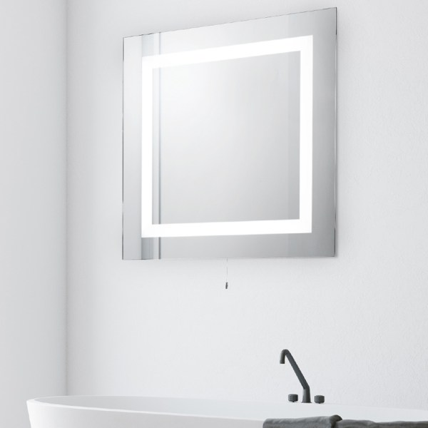 Searchlight Illuminated Rectangular Mirror
