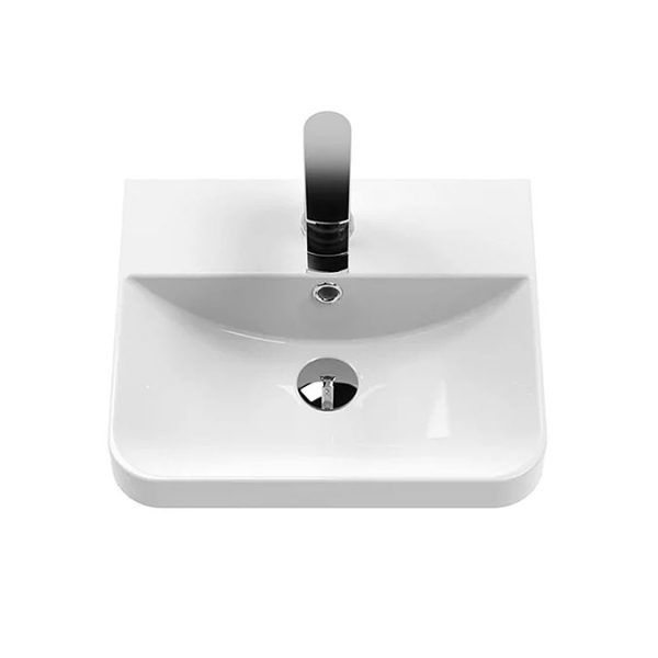 Cruze 400mm Curved Soft Black Vanity Unit - Image 2