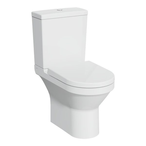 VitrA S50 Close Coupled Open Back Toilet + Soft Close Seat - Image 2