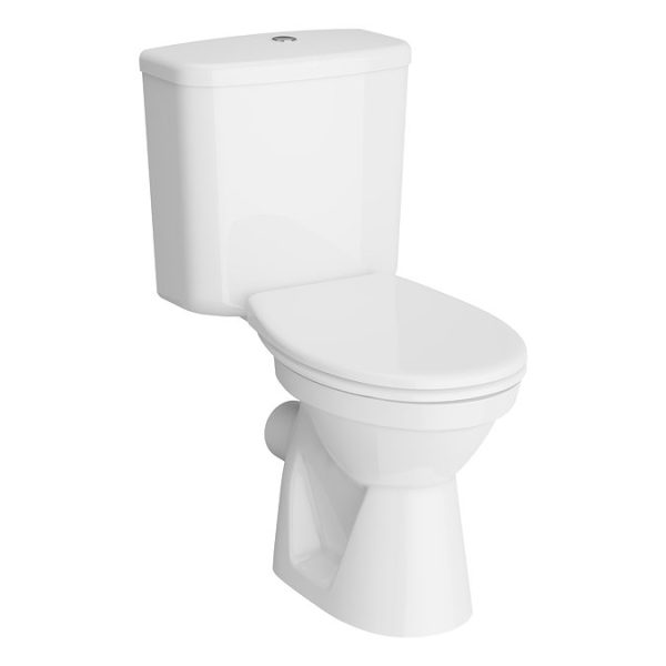 VitrA Milton Close Coupled Toilet + Soft Close Seat - Image 2