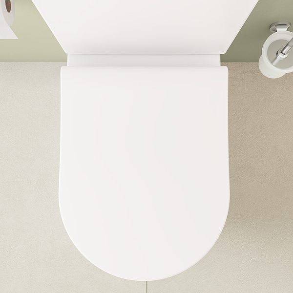 VitrA Evi Round Rimless Close Coupled Toilet   Back to Wall with Soft Close Seat - Image 12