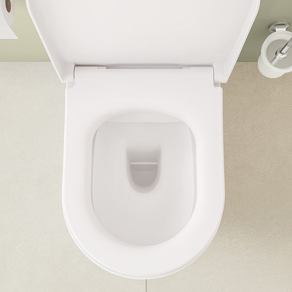 VitrA Evi Round Rimless Close Coupled Toilet   Back to Wall with Soft Close Seat - Image 13