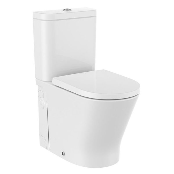 Roca The Gap Round D Trit Rimless Close Coupled Toilet with Macerator Pump - Image 2
