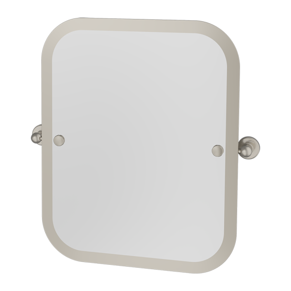Burlington Rectangular Swivel Mirror   Brushed Nickel
