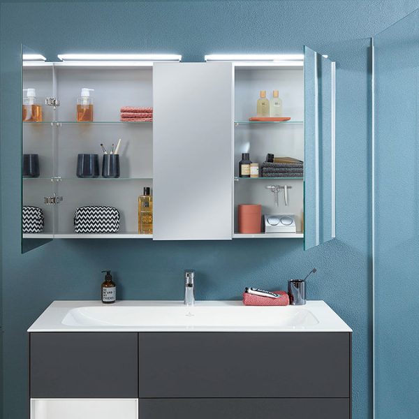 Villeroy and Boch H746 x W607mm My View One LED Illuminated Mirror Cabinet - Image 3
