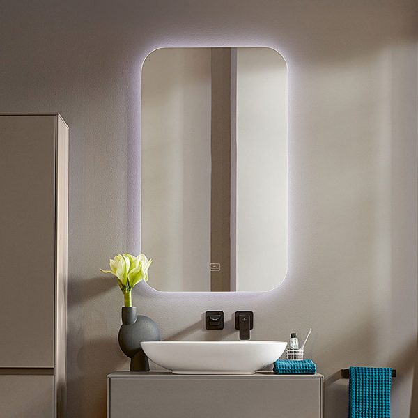 Villeroy and Boch More To See Lite 600 x 1000mm Rectangular LED Mirror - Image 2