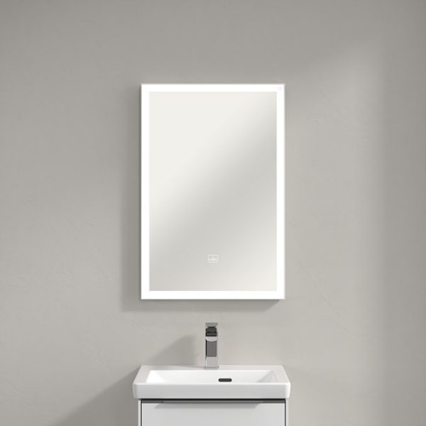 Villeroy and Boch Subway 3.0 White Matt 500 x 750mm LED Illuminated Mirror - Image 6