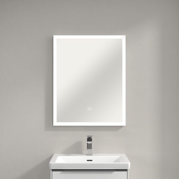 Villeroy and Boch Subway 3.0 White Matt 600 x 750mm LED Illuminated Mirror - Image 6