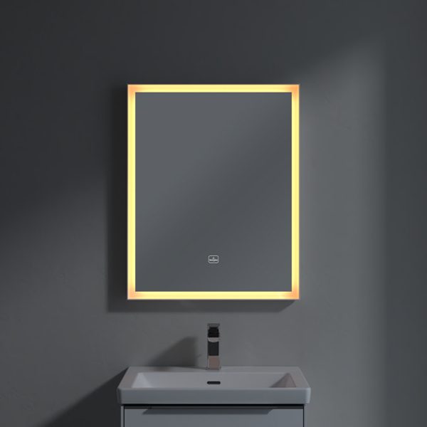 Villeroy and Boch Subway 3.0 White Matt 600 x 750mm LED Illuminated Mirror - Image 2