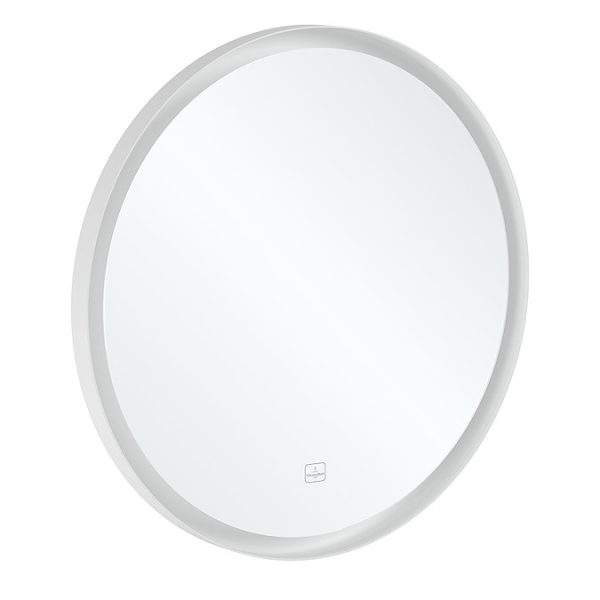 Villeroy and Boch Subway 3.0 White Matt 710mm Round LED Illuminated Mirror - Image 3