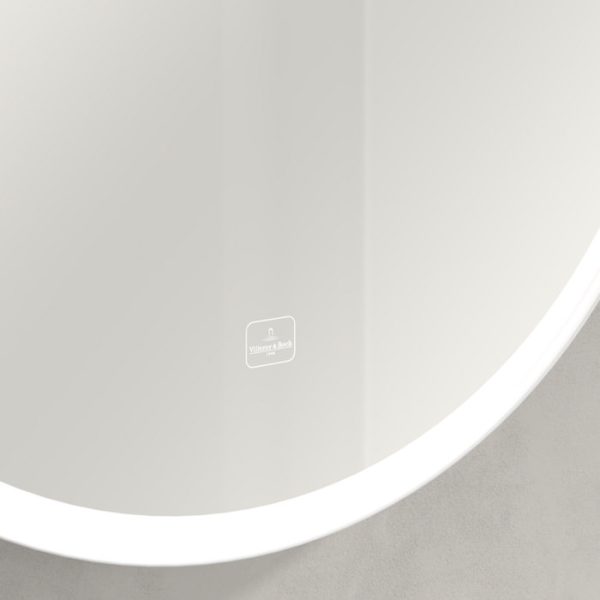 Villeroy and Boch Subway 3.0 White Matt 710mm Round LED Illuminated Mirror - Image 5
